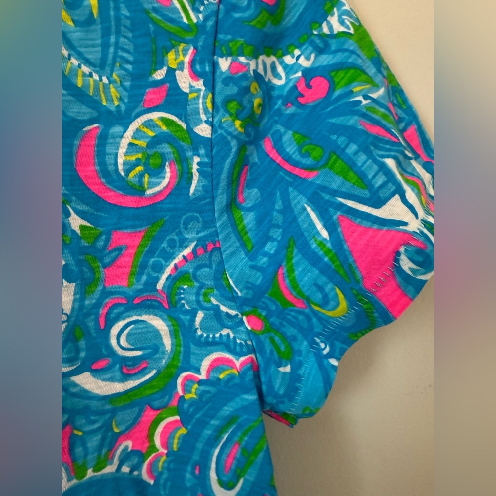 🌼Lilly Pulitzer Hey Gull Friend Etta V-neck Tee 100% Cotton 🌼 - Picture 6 of 6